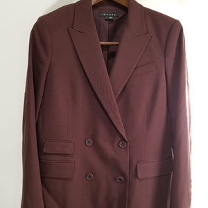 Theory Wool Double-Breasted Blazer